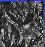 Пакет полиэтиленовый с петлевой ручкой 45*50 (80 мкм) Гофра Вторсырье черный
