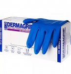 Перчатки резиновые "Dermagrip" синие размер S
